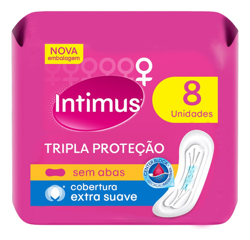 Absorvente Externo Intimus Tripla Proteção Suave S/abas-8u