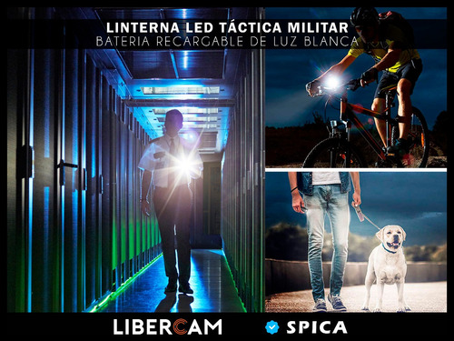Imagen 9 de 10 de Linterna Tactica Led Spica X12 Bateria Herramientas 12000 Lm