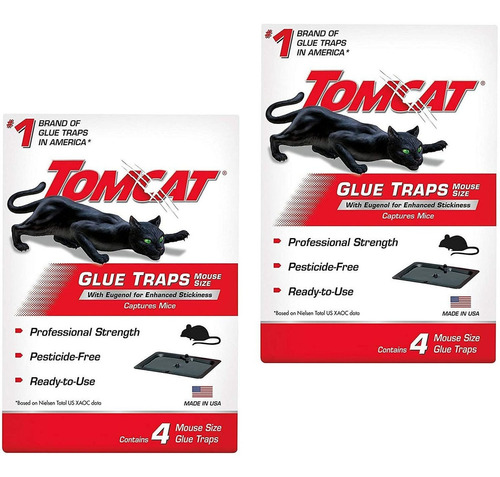Tomcat - Trampa De Pegamento Para Ratón Con Eugenol, 8 Unida