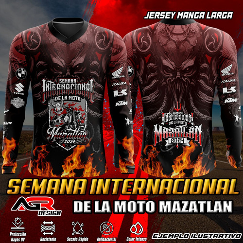 Jersey + Buff Semana Internacional De La Moto Mazatlan 2024