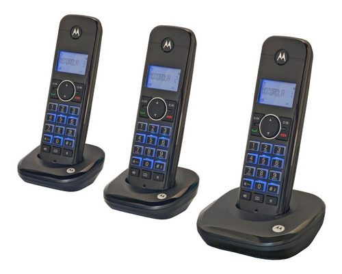 Telefone Motorola Sem Fio 3 Bases Moto 500id-3 Identif. Bina