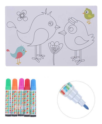 Pack 12 Kit Para Pintar Con Plumones Animales Frutas