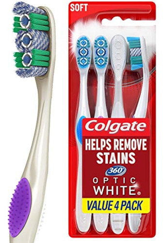 Cepillo De Dientes Blanqueador Blanco Óptico Colgate 360, Su