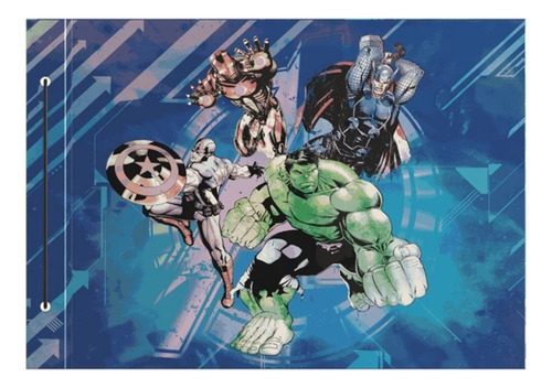 Carpeta 2 Tapas Ppr Big Pocket N°5 Escolar Avengers