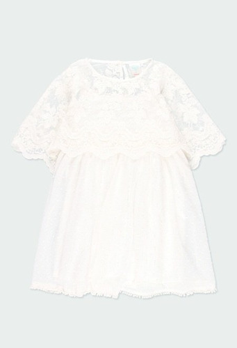 Vestido Blanco Para Niña Boboli 12-1111