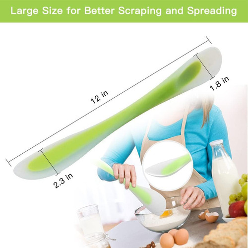 Spateras De Silicona Cuchara De Cocina 2-en-1-califabetista