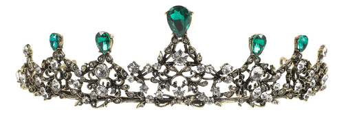 Diadema De Boda Con Forma De Corona De Novia Verde, Delicado