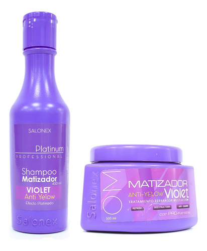 Tratamiento Capilar Matizador Shampoo 450ml + Crema 500ml