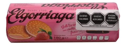 Galletas Elgorriaga Rellenas Con Crema Sabor Fresa 180 G