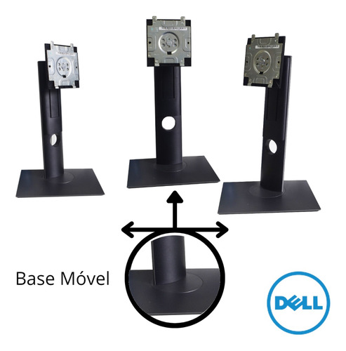 Base Monitor Dell Giratoria Nueva Para Varios Modelos Plata