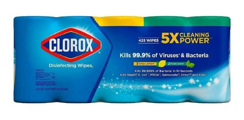 Toallas Clorox Desinfectante Elimina 99,9% Virus Y Bacterias