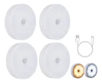 Comprar Lampara Sensor Movimiento 4 Pzas Closet Alacenas Cocinas Usb