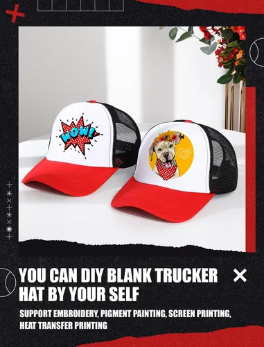 10 Sombreros De Camionero En Blanco Para Sublimacion, Gorra