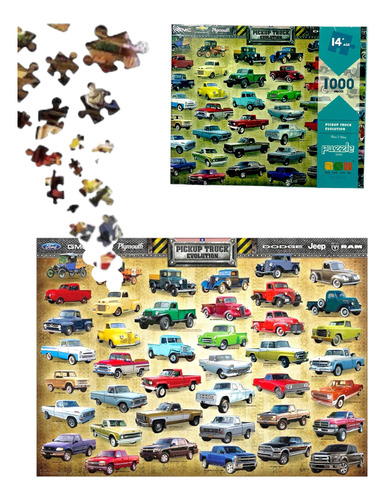 Puzzle X 1000 Pzs Rompecabezas Evolución Camionetas Pickup  