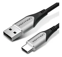 Comprar Cable USB Vention - USB a USB C - Carga rapida 3a - 0.50 Metros -Trenzado Reforzado - Negro - Cargador y datos 480 Mbps - Para PC \u002F Notebook \u002F Macbook \u002F Celular \u002F Tablet \u002F Auriculares - CODHD