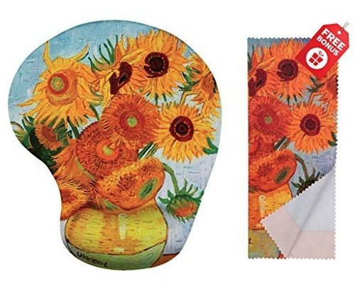 Alfombrilla De Ratón De Diseño Ergonómico Van Gogh Sunflower