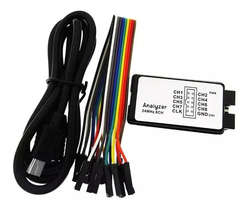 Analisador Lógico 8 Canais 24mhz Logic Analyser I2c Uart