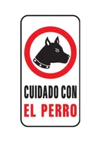 Comprar Cartel Cuidado Con El Perro 10x18 Cm Señalización Hogar