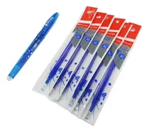 Comprar Roller Gel Borrable 0,7 Mm Sky Color + 6 Tanques De Repuesto Tinta Azul Exterior Transparente