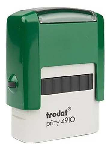 Carimbo Automatico Trodat 4911 Personalizado 14x38mm Tinta Preto Exterior Verde-escuro