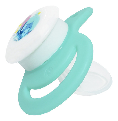 Chupón Ortodóntico De Silicón Para Bebé Stitch Disney Color Aqua Período De Edad 3m