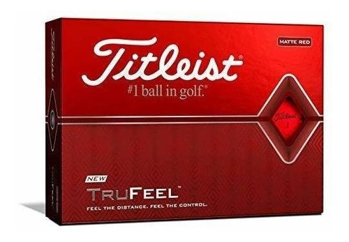 Pelotas De Golf Titleist Trufeel, Rojo Mate, (una Docena)