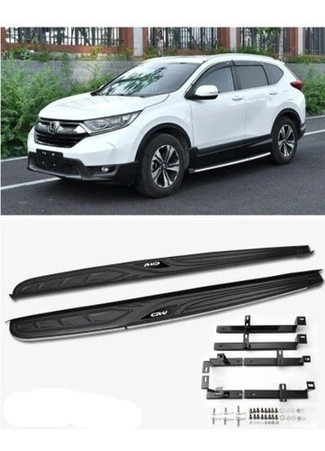 Estribo Honda Crv 2017-2021 Negro Con Logo 