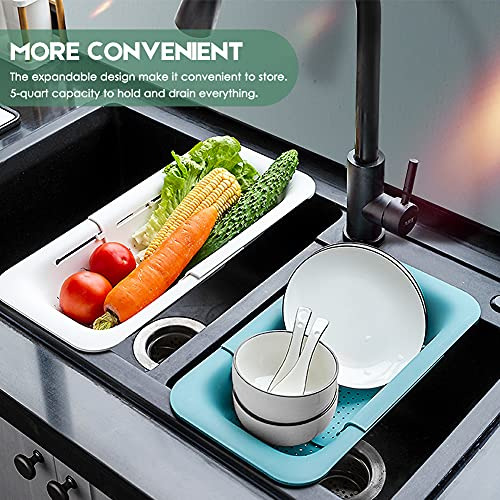 Colador Plegable Y Extensible Para La Cocina Color Blanco