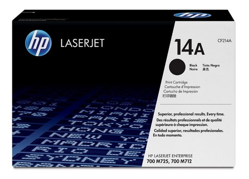 Toner Hp Cf214x (14x) L.j. Ent 700 Negro 17.5k Pg