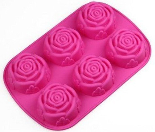 Resina 6 tazas De Rose Jabón Molde De Silicona