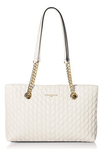 Karl Lagerfeld Paris Karolina Chain Tote, Blanco Invierno