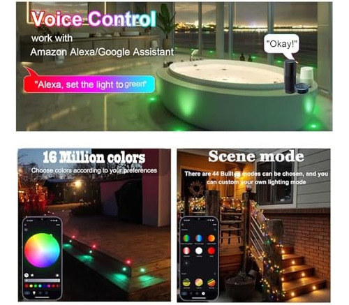 Kit De Luces Led Para Cubierta De Bajo Voltaje Impermeable I
