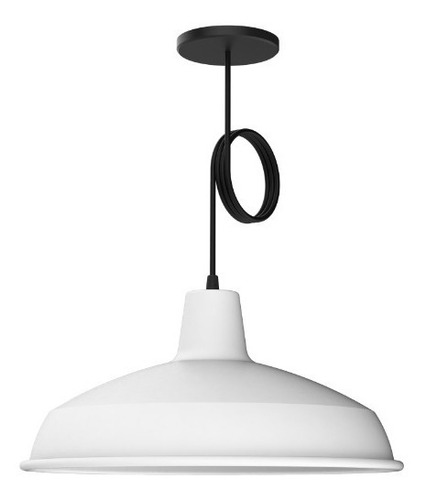 Lampara Colgante Techo Campana 40 Cm Deco Living Bell01 Color Blanco