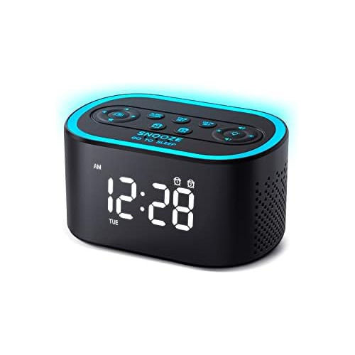 Reloj Despertador De Radio Pequeño Dormitorio, Doble A...