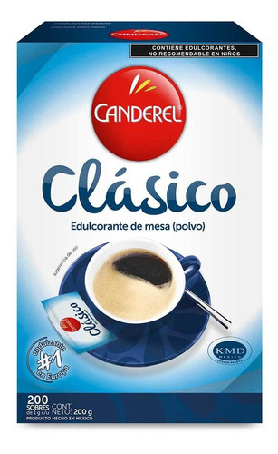 Edulcorante De Mesa En Polvo Clásico Canderel 200 Sobres De 1g C/u