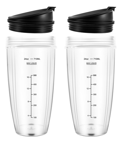 Vasos De Repuesto De 24 Oz Compatibles Con Nutri Bn401, Bn70