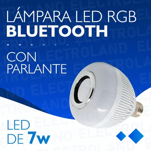 Lampara Led Rgb 220v Parlante Bluetooth Colores Foco