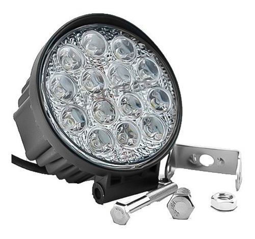 2 Un Farol Milha 14 Leds 42w 4000lm 10/30v Carro Off Road Trator Caminhao Onibus Suv Trilhas Milha Longo Alcance