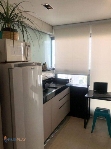 Imagem 8 de 26 de Apartamento Estilo Studio, Um Dormitorio, Uma Vaga De Garagem, 30m De Area Util, No Brooklin ! - Ap6492