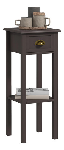 Homcom Mesa Auxiliar De 2 Niveles Con Cajón Mesa Auxiliar