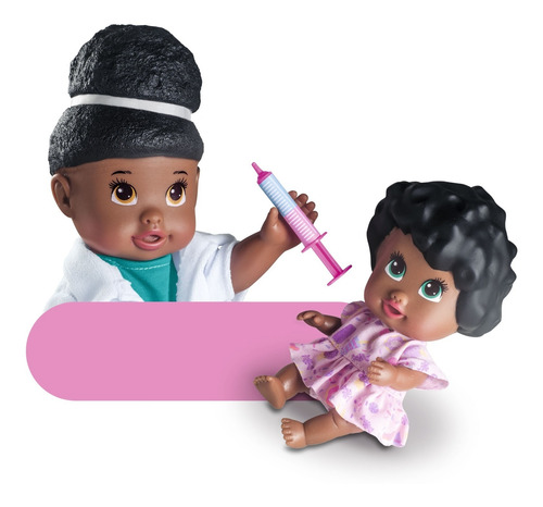 Boneca Coleção Best Doctors Negra Doutora C/ Acessórios