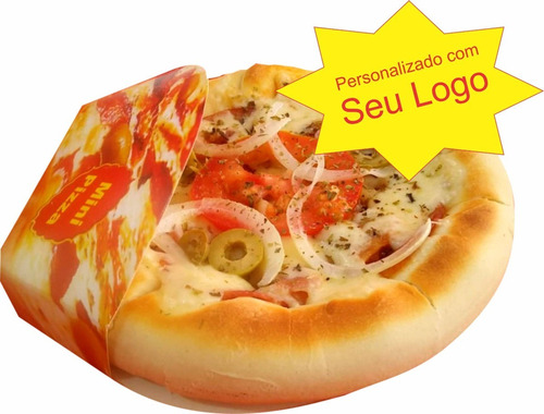 Caixa Embalagem Broto Mini Pizza G - 3.000 Pçs Personalizada