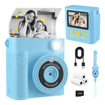 Comprar Fkateen Cámara De Impresión Instantánea Para Niños, Cámaras Digitales Hd 1080p Para Niños, Fotos De Impresión Instantánea Con Tarjeta Sd De 32 Gb, De Cumpleaños De Navidad Para Niñas De 3, 4