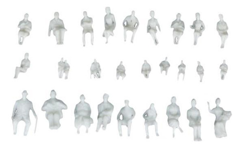 5 X 50 Piezas 1:50 Figuras En Miniatura Blancas 13 Mm 1:87