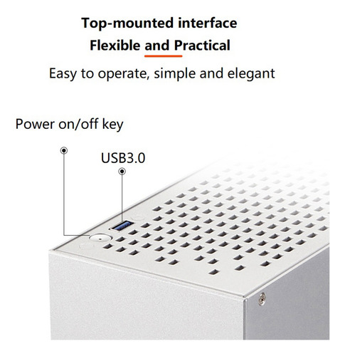 Carcasa De Computadora O1a07 Itx Chasis Htpc Host Case Usb3.