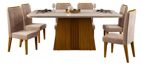 Juego De Comedor Italia 6 Sillas Favatex