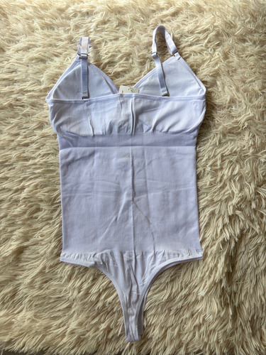 Body Reductor Modelador Faja Abdominal Bretel Regulable Blanco Xl/xxl Abarca Contorno De 90 A 120 Cm