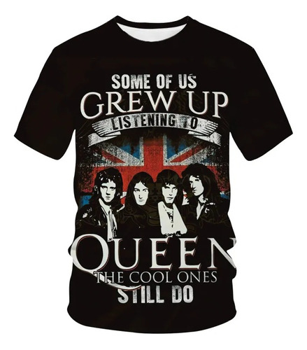 Freddie Mercury Queen 's Band 3d Imprime Playeras De Rock