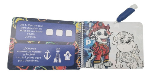 Agua Wow Librito Pintar Coloreo Con Lapiz De Agua Paw Patrol