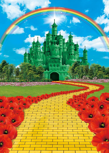 Castillo Verde Hecho De Tela De Ladrillo Amarillo